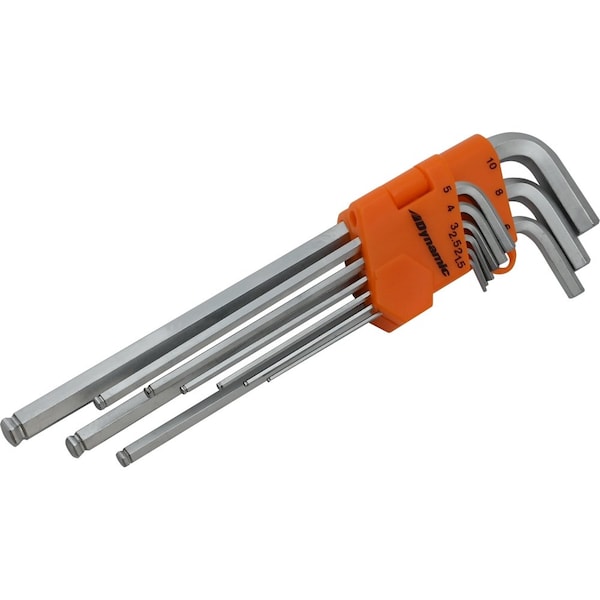 Tools 9 Piece Metric Extra Long Hex Key Set, 1.5mm - 10mm
